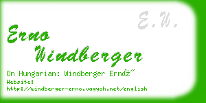 erno windberger business card